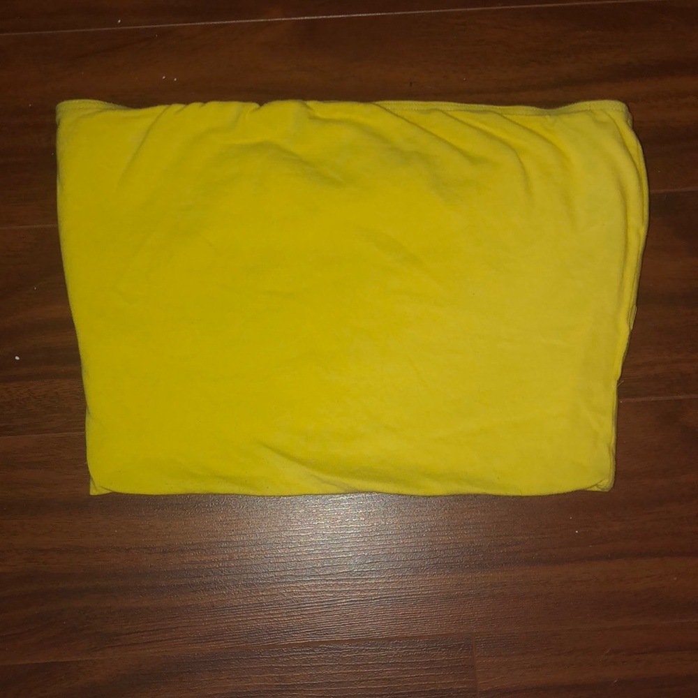 Bright yellow tube top